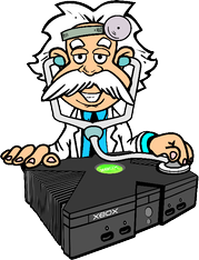 Game-Doctor.com mascot with Xbox